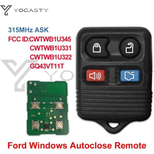 YOCASTY 315Mhz Remote For Ford Lincoln Mercury Escort 2003 2004 2005 2006 2007 2008 CWTWB1U345 CWTWB1U331 CWTWB1U322 GQ43VT11T