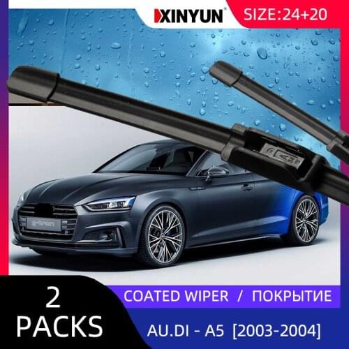 Wiper LHD Front Coated Wiper Blades For For AUDI A5 2007-2019 Windshield Windscreen Front Window 24"+20"
