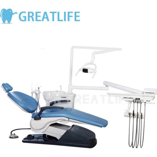 Luxury Dental Unit Chair Dental Chair with Operating Light Lamp Spittoon and Tray Price of Dental Chair