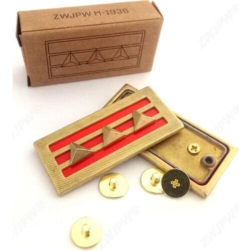 Three star) WW2 CHINESE ARMY OFFICER IRON PLATE COLLAR & IRON STAR VETERAN GIFT Soldier Military War Reenactments