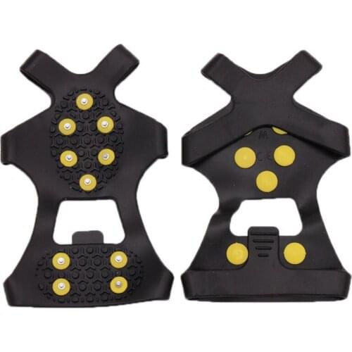 Outdoor Sports Shoes Covers 10 Stud Teeth Mountaineering Ice Gripper Crampons Covers Winter Climbing Safety Non-Slip Crampons
