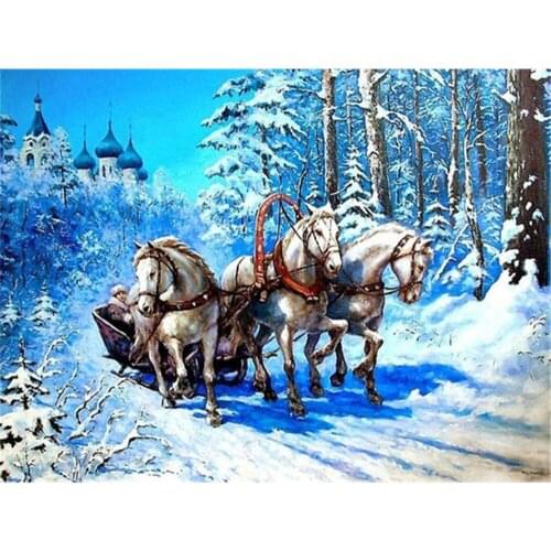 Wolf Animal DIY Cross Stitch 11CT Embroidery Kits Craft Needlework Set Printed Canvas Cotton Thread Home Decoration New Room