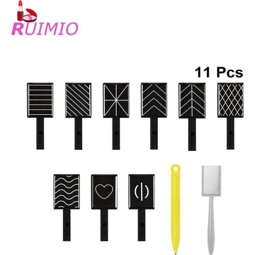 11pcs Cat Eyes Magnets Set UV Gel Nail Polish Magnet Stick Nail Art Magnet Manicure Tools