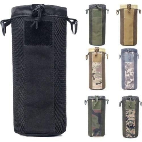 500ml Water Bottle Tactical Molle Pouch Nylon Military Canteen Cover Holster Outdoor Travel Kettle Bag