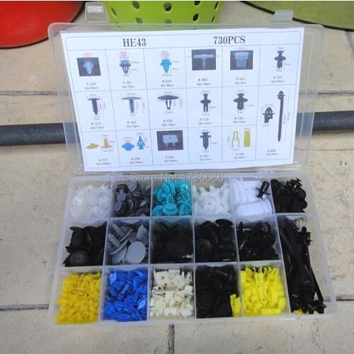 730PCS New Style Auto Fastener Car Bumper Fixed Clamp Clip Repair For All Automobile Series car Universal