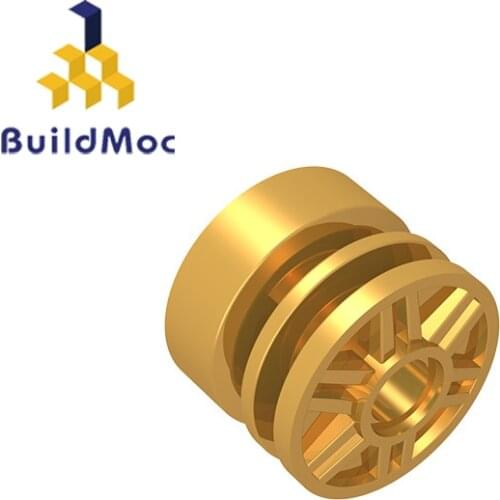BuildMOC 55981Wheel 18mm x 14mm with Pin Hole Fake Bolts and Shallo For Building Blocks Parts DIY Ed