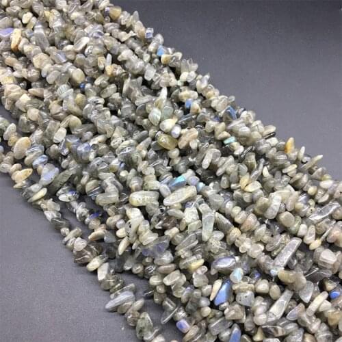 1 Strand 4-8mm Chips Nuggets Jewelry Accessories Loose Strand Beads Original Natural Labradorite Stone DIY for Bracelet Women