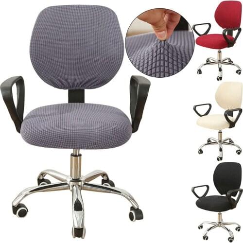 2pcs/set Office Chair Cover Stretch Split Chair Slipcover Rotating Lift Computer Seat Cover Cute Pattern Slipcovers Protector