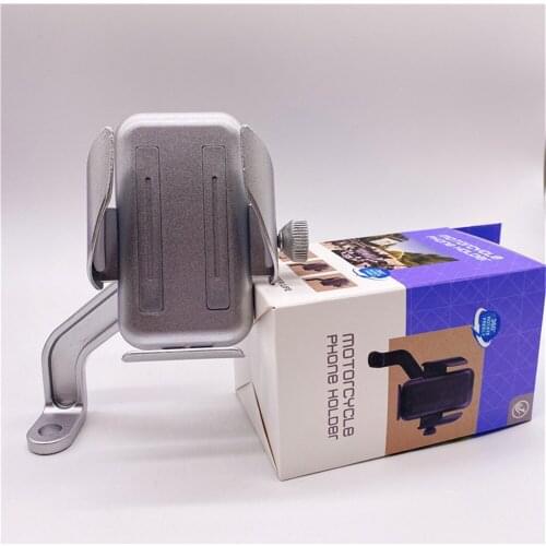 Aluminum Alloy Motorcycle Phone Holder For Universal Phone Motorcycle Phone Holder Rearview Stand 360 Degree GPS Mount Bracket