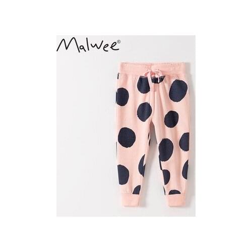 Childrens Casual Pants Baby Girls Cute Pink Trousers 2021 Spring New Korean Childrens Dot Polka Trousers Baby Girls Clothes