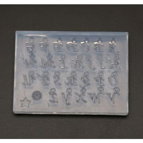 DIY 26 Small Size English Letters Mold Kit Alphabet Pendant UV Resin Silicone Mold Jewelry Making Tools Nail Art Crafts