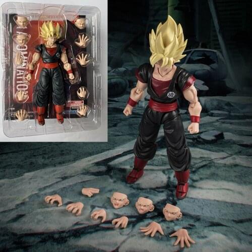 15cm Dragon Ball Super Demoniacal Fit Black Son Goku Zamasu SHF PVC Statue Action Anime Figure Model Collection Kids Toys