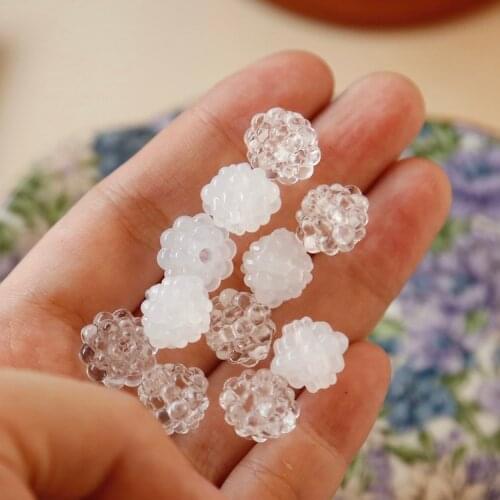 Small Mulberry Fruit Clear Sense Resin Acrylic Beads Japan DIY Earrings Accessories Retro Accessories Material