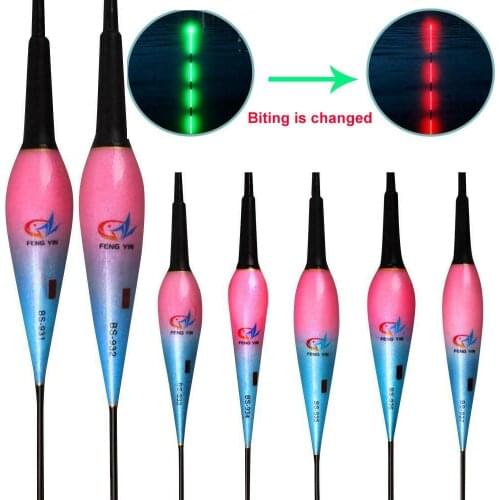 Microgravity Induction Nano-Material Fishing Float High Sensitive Smart Alarm Bite Hook Change Color Night Fishing Float