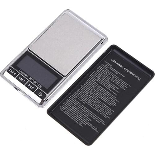 Mini Precision Digital Weight Scale for Gold Bijoux Sterling Silver Jewelry 0.01g Electronic Pocket Scales Balance 200g 0.01g