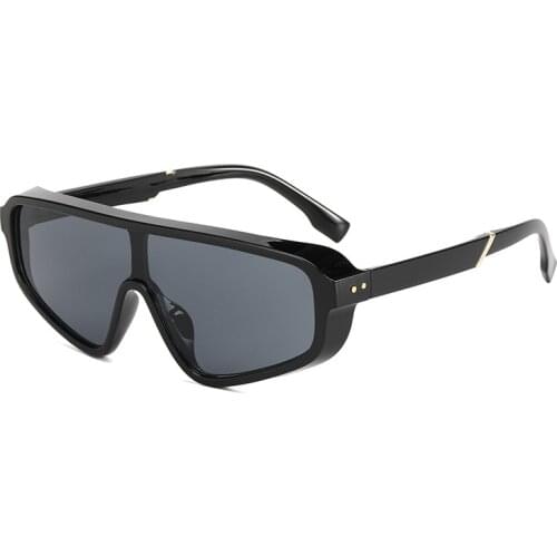 Fashion Shield Sunglasses Women Men Oversized Visor Mask Windproof Sun Glasses One Peice Big Frame Goggles Shades Sport UV400