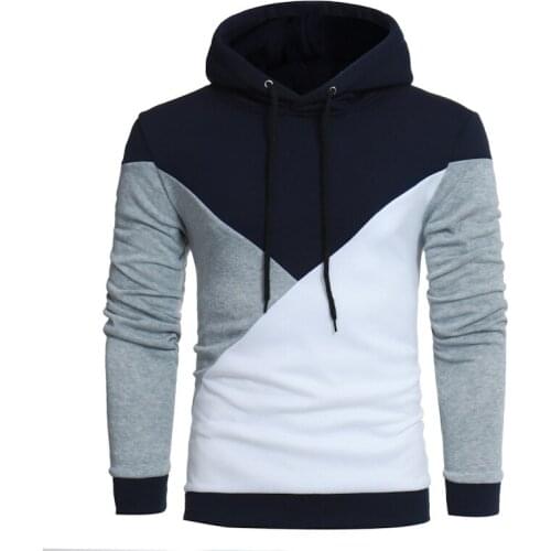 ZOGAA 2021 New Mens Hoodie Black And White Color Matching Cotton Long-Sleeved Hooded Pullover Fashionable Casual Streetwear