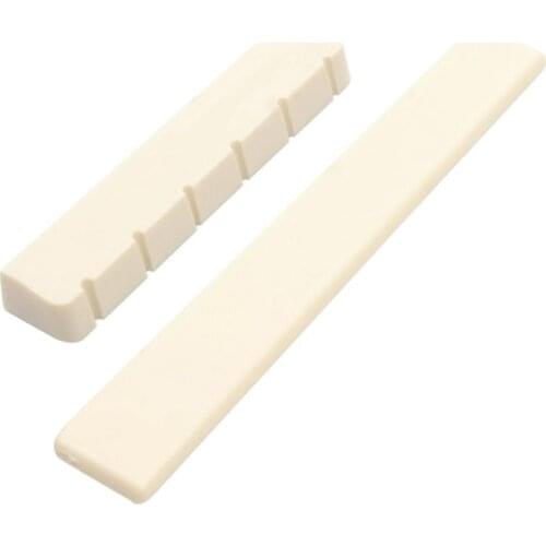 Guitar Bone Bridge Saddle Nut Set 6 Strings Classical Guitar Buffalo Bone Guitarra Replacement Parts J27 21 Dropshipping