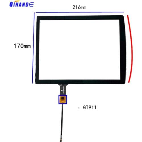 New 2.5D 6Pin Touch Flat Code ZB097GS0416A For CS-CTP10183-A FPC Car Touch Sensor Panel GPS Parts Digitizer Replacement Glass