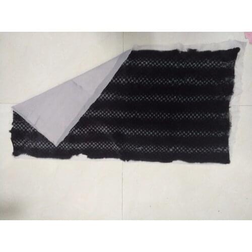 New arrival natural rabbit fur plates sheared printed fur blanket raw material parka lining