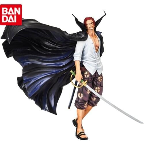 Bandai Genuine BWFC World Summit ONE PIECE Top Decisive Battle Red Hair Shanks Action Figure Collection Model Toys Ornaments