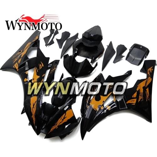 Complete Fairings Kit For Yamaha R6 2006-2007 06 07 Year Injection ABS Plastics Frames Full Fairing Orange Black Motorbike Hulls