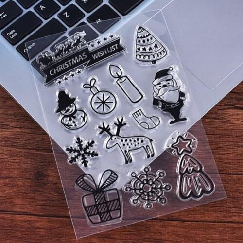 Clear Stamps Scrapbooking Rubber Stamp Handmade DIY Decoration Craft Supplies Stamps for Card Making Christmas Gift Collection