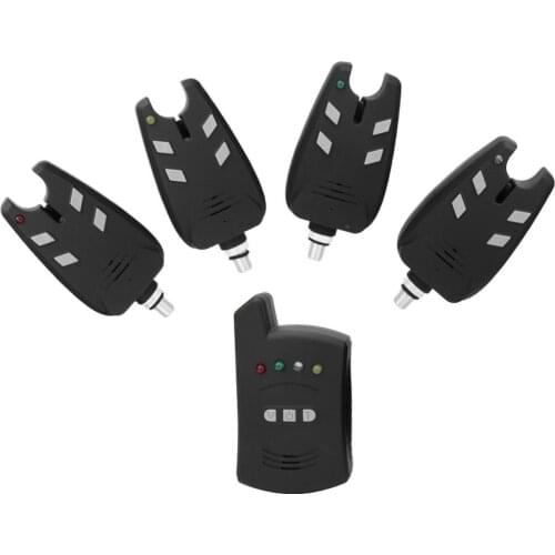 Adjustable sentitivity volume tone fishing bite alarm set LED light alarm waterproof fishing alert indicator fishing tool