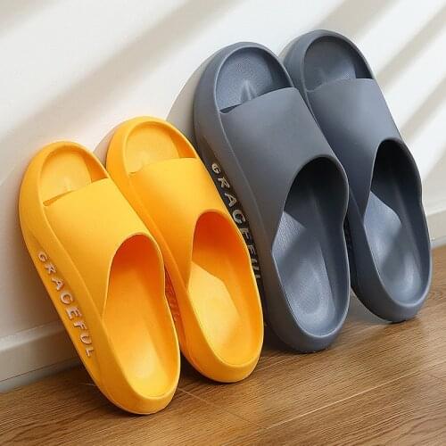 Mens slippers Korean version outside wearing couple anti-slip indoor home bath soft bottom fashion slippers woman