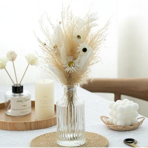 1 Set Natural Pampas Grass Decor Dried Flower Reed Plants Wedding Flower Bouquet Natural Phragmites Christmas Home Room Decor