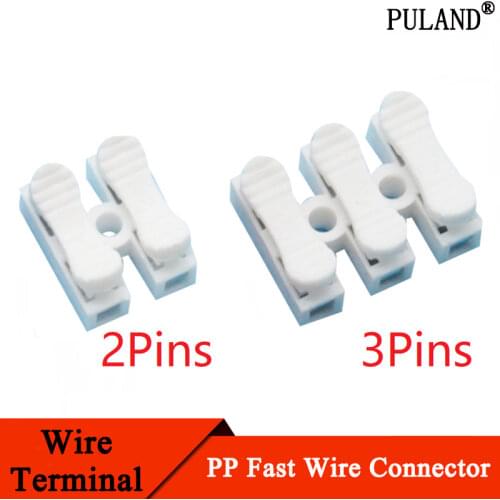 30pcs Quick Wire Terminal Self Lock 2Pin 3Pin Push In Fast Block Splice PP Plastic Insulated Cable Line Clamp Crimp Connect