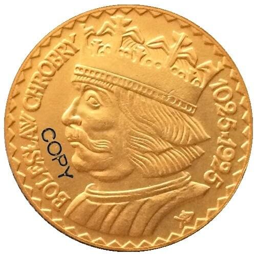 24-K Gold plated 1925 20 Zlotych Poland coins copy