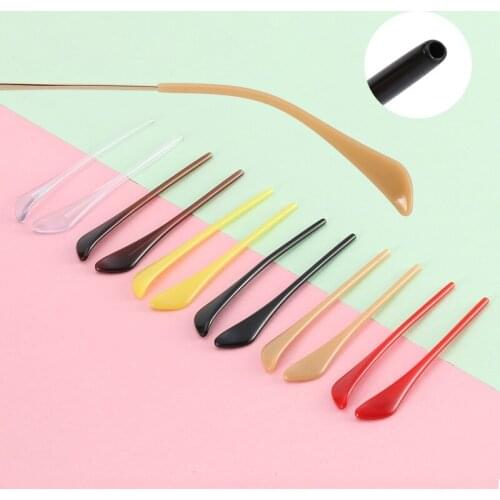 5Pair Metal Glasses Thin Leg Glasses Ear Hooks Round Anti Slip Silicone Grips Eyeglasses Sports Temple Tips Ear Holder
