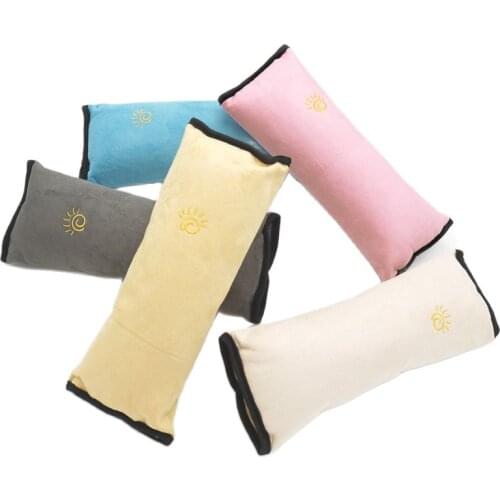 Car seat belt headrest suede children shoulder pad car short plush shoulder pad pillow