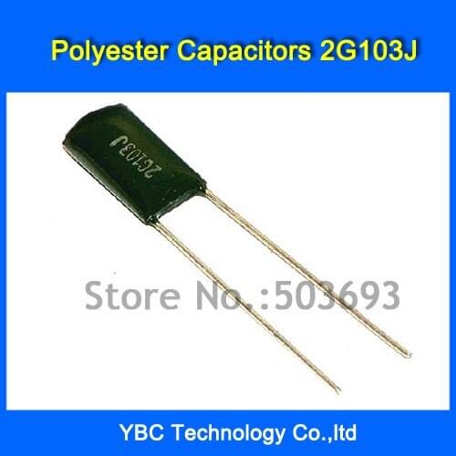 Free Shipping 500pcs/lot Polyester Film Capacitor 2G103J 400V 0.01UF 10NF