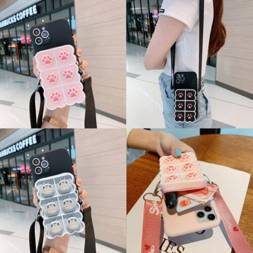 Cartoon Cat Paw Wallet Bags For Lenovo K13 Pro K12 Note S5 Pro K5 Pro Z5 Z5S K5 Play Z6 Cute Animals Soft Coin Purse Cover