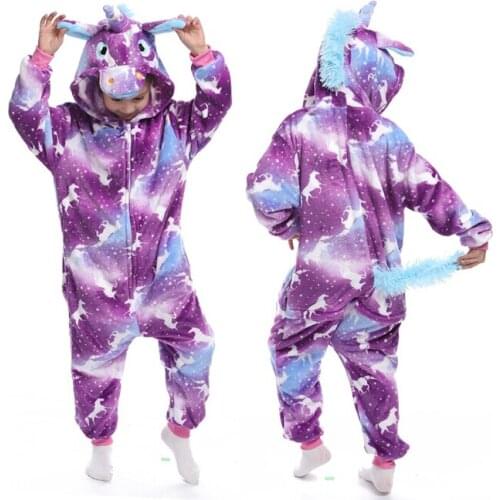 Children Kids Pajamas Winter Sleepwear Boys Onesies Girls Pajama Set Unicorn Stitch Panda Dinosaur Animal Baby Pyjamas