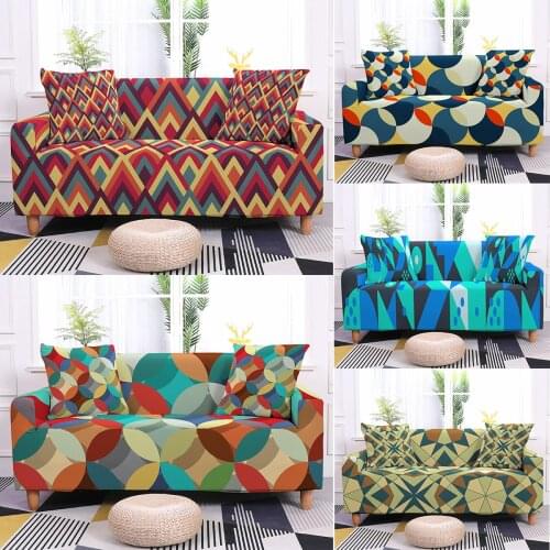 Geometry Elastic Sofa Covers For Living Room All-inclusive Slip-resistant Couch Cover Strech L Shape Corner Sofa Towel Slipcover