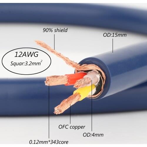 Hifi D517 Audio Grade High Performance Supper Copper Multi Conductor Power Cable Power Wire For DIY Power Cable