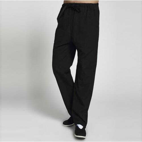 Cotton Kung Fu Tai Chi Pants Martial Arts Wushu Wing Chun Trousers Casual Long Pants Kung Fu Tai Chi Morning Performance Pants