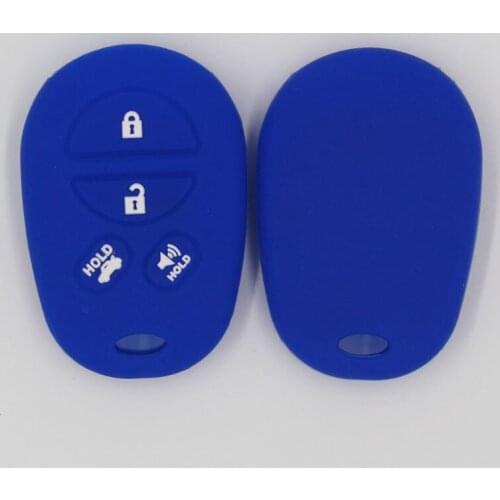4PC silicone rubber key cover case shell protector for Toyota Camry Corolla Avalon Rav4 Land Cruiser 3 Button Car Remote Key
