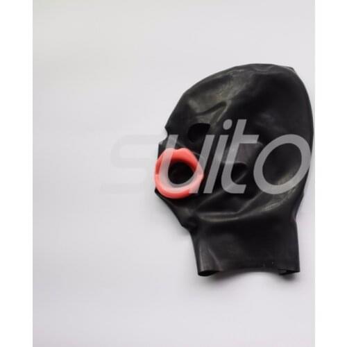 Latex masks with shut lips