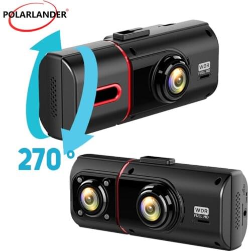 Driving Recorder WIFI Dual Recording 720P GPS Magnet Bracket LCD USB TF/SD Card 270° Rotation 1.58 Inch Automatic Loop Recording