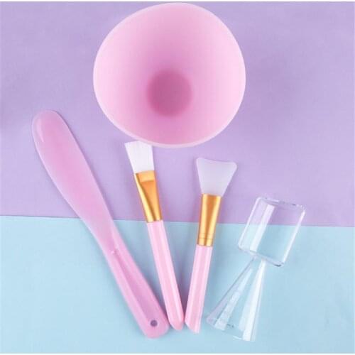 Face Mask Mixing Bowl Set DIY Facemask Mixing Tool Kit With Silicon Face Mask Brush Facial Mask Bowl Brush Stick Spoon