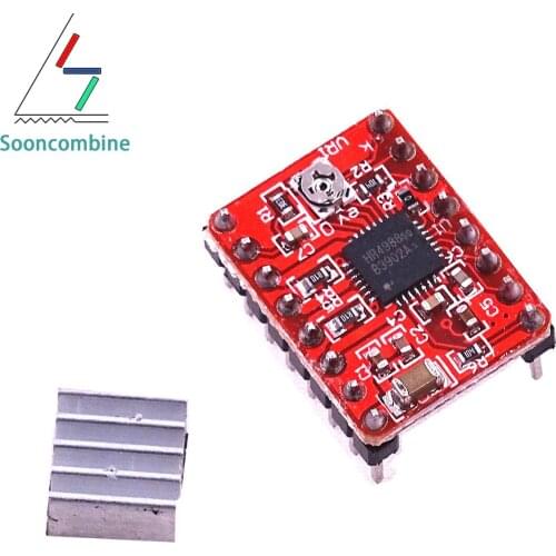 A4988 Stepper Motor Driver Module with Heatsink + Heat Sink 3D Printer Parts For SKR V1.3 1.4 GTR V1.0 MKS GEN V1.4 board