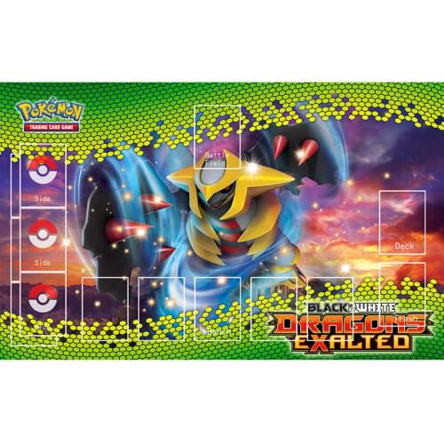Monsters Giratina Dragons Exalted Anime Board Mat Pokemon Playmat Trading Card Game TCG Accessories Rubber Pad Toys
