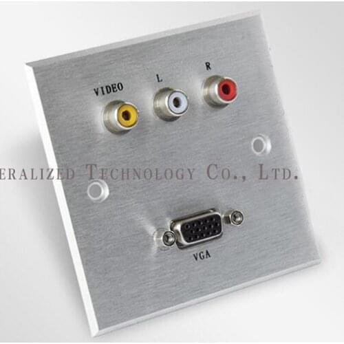 Multimedia Desktop Socket/Aluminum panel, multi-function socket,with Video/VGA,use for Hotel/officer free shipping