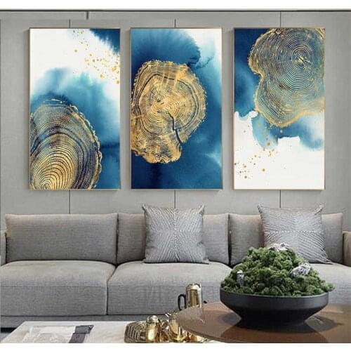 3 pcs set Blue abstract scenery 5d full square round diy diamond painting Cross Stitch puzzles diamond embroidery decor WW222