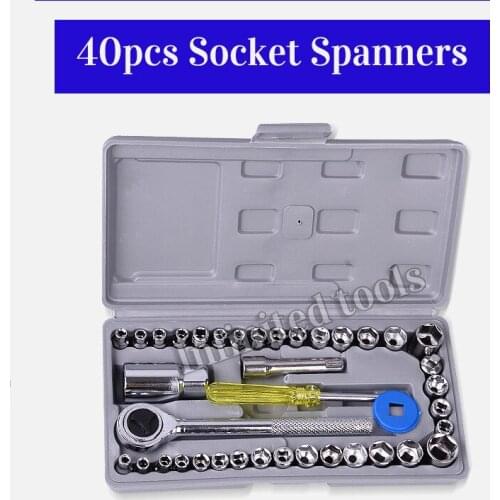 40 Pcs Socket Wrench Set Socket Car Repair Tool Ratchet Set Torque Wrench Combination Set Key