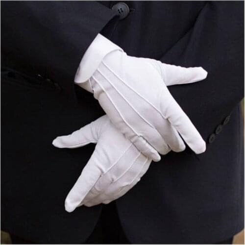 Pair White Gloves Magician Honor Guard Hands Protector Daily Formal Tuxedo Etiquette Reception Parade Labor Insurancen